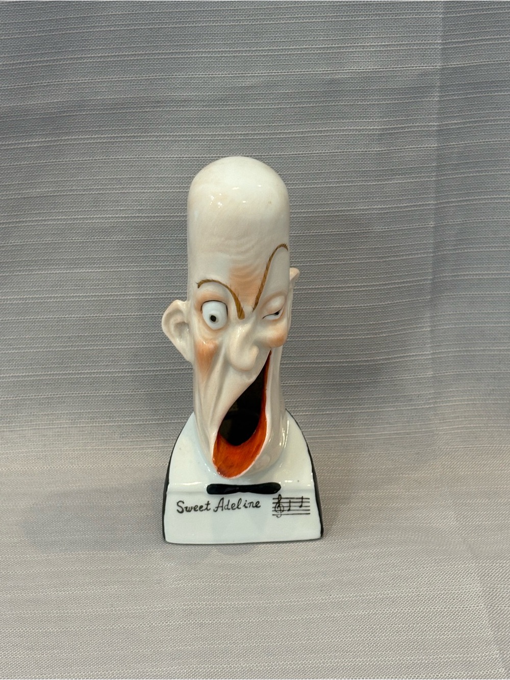 Vintage Rare Shafer and Vater Sweet Adeline Ceramic Singing Head - 1910